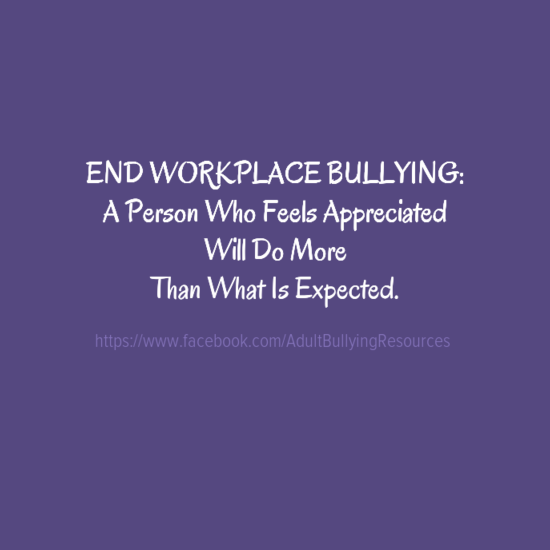 AdultBullying's tweet photo. #Workplace #Bullying has no place at a person's #job.  #Appreciation brings about more #productivity, #employers. http://t.co/2Joo1ETLOk
