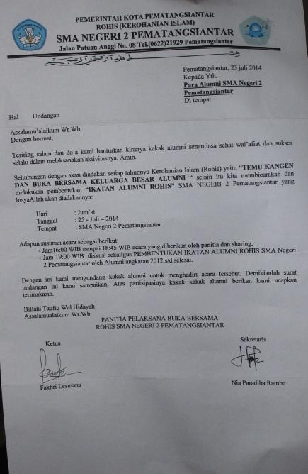 86 Contoh Surat Undangan Acara Buka Bersama Terbaik Gratis