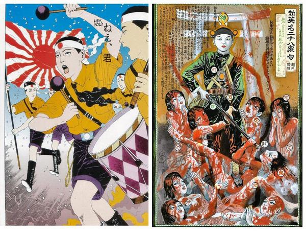 丸尾末広：高畠華宵などの影響を受けたレトロなタッチと、過激な描写