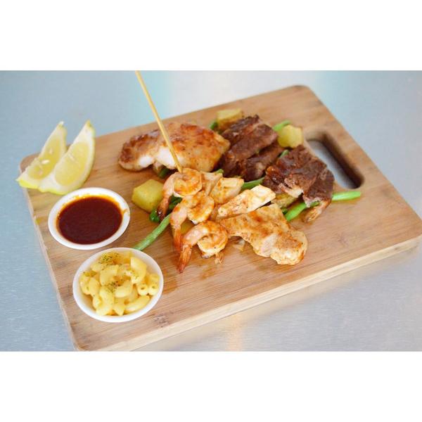 Did you know? 

Surf &amp; Turf is an American main and ‘Surf &amp; Turf Baby!’ that serves 4 kinds of protein in one dish.