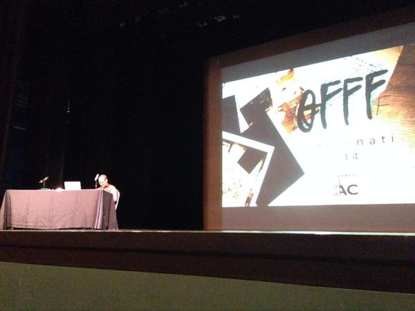 aigacincinnati's tweet photo. Prep time! @HectorAYU at the Aranoff #designweek #OFFFCincy http://t.co/cXLNq79NUP