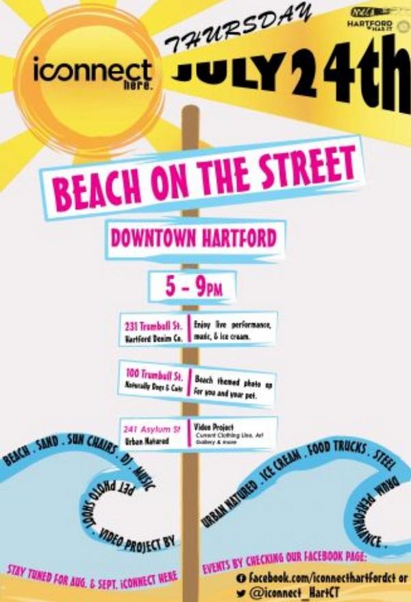 iconnect_hartCT's tweet photo. 82 degrees and sunny today. Perfect beach weather if you ask me. #BeachOnTheStreet #HartfordHasIt http://t.co/yFMCswN37O