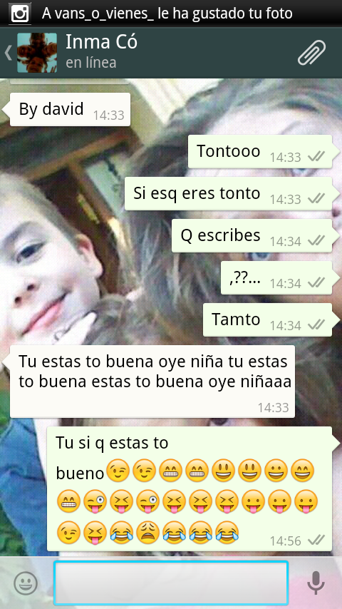 PaulaCivico's tweet photo. Nuestras conversacioness:)!!¡¡! @davidrpnavial http://t.co/uuwqqBXkEC