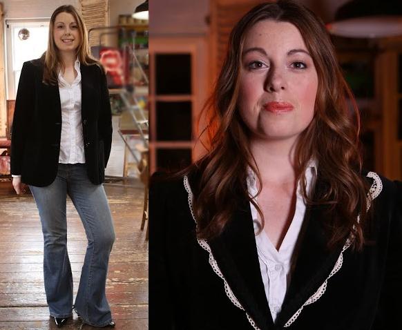 .<a href="/MrsBeeVintage/">Jax Black</a> worked her magic on this velvet jacket on #ThisOldThing yesterday!