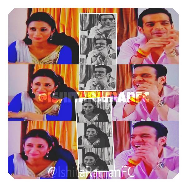 IshitaRamanFC's tweet photo. Offscreen Fun Smiling #DivyAn @TheKaranPatel @TheKaranPatel @IshitaRamanYHM While shooting! http://t.co/DF7zd2ypQH