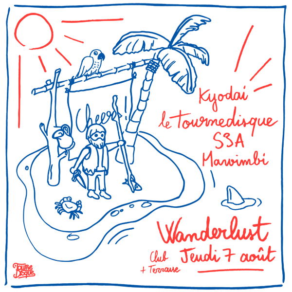 paradestudio's tweet photo. Petit visuel à la main pour la prochaine soirée du @letournedisque au @WanderlustParis. | http://t.co/DOPpLxu0I6