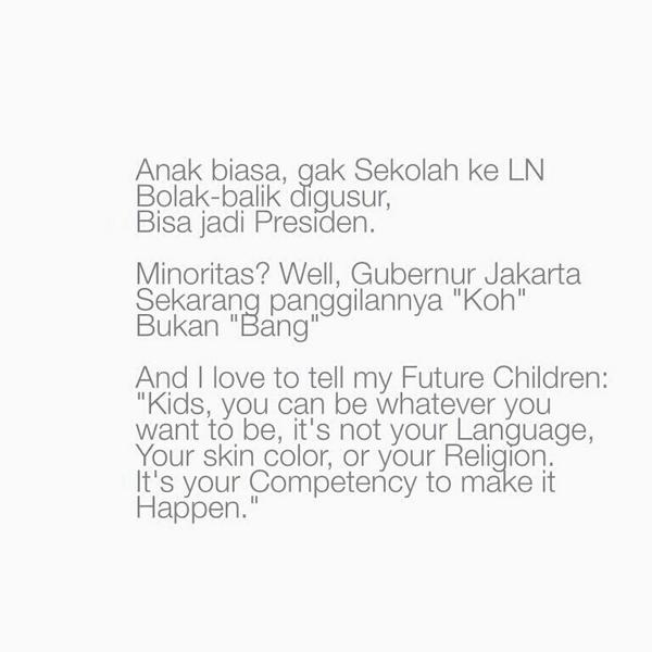 Harapan..untuk bersama2 membesarkan Indonesia..tanpa melihat "keningratan", warna kulit ataupun agama..