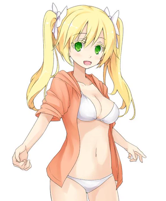 久しぶりのお絵かき。金髪ツインテっ娘 