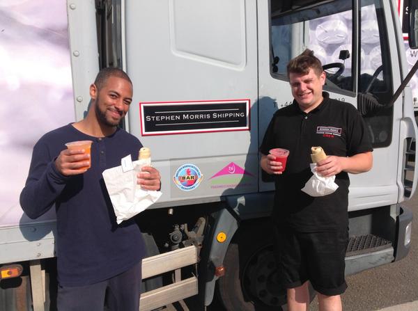Fueling up for the journey to France this morning, if you need anything collected our hungry boys can help! #shipping