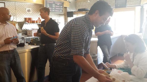 knitoncommute's tweet image. @HSHtheMIXX not pacing ourselves.  #firstlunch