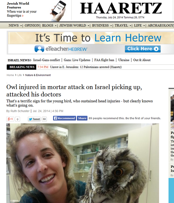 BenjaminNorton's tweet photo. This is a real Haaretz article. 
It's not satire. 
It's not The Onion. 
It's real. 
#INSANITY 
http://t.co/gEPLGmJhzW http://t.co/NYFtXIpmGq