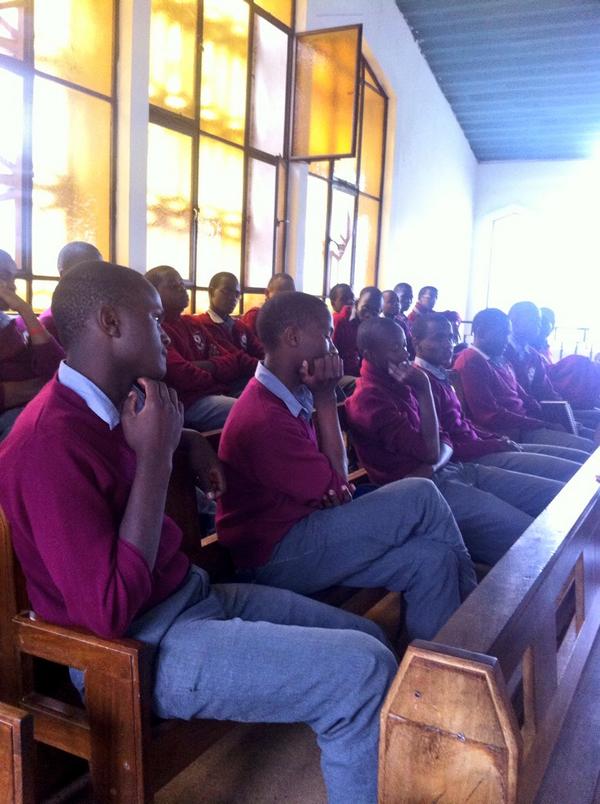 AMISNEM's tweet photo. #CatchTheMessage session with the students at #LenanaSchool. This #AllBoySchool is about to #ProtectTheGoal! http://t.co/onmlgJlOof