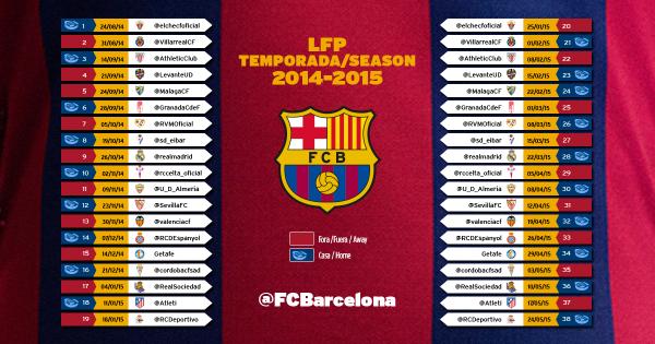 barcelona schedule