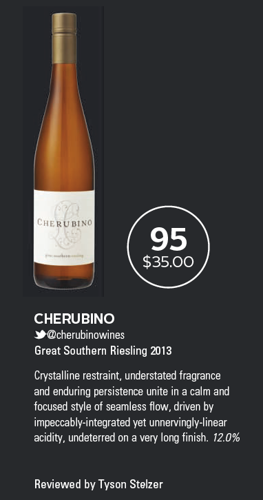 #WBMtrade - 95pts <a href="/TysonStelzer/">Tyson Stelzer</a> - <a href="/cherubinowines/">Larry Cherubino Wine</a> Great Southern Riesling '13 - Review Attached #winenews