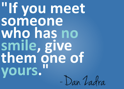 grannythong's tweet photo. If you meet someone who has no smile…give them one of yours. http://t.co/AU6taL1pdl