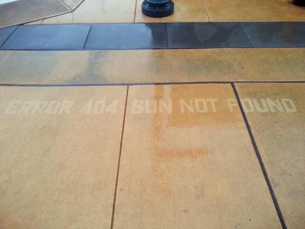 RT <a href="/tacanderson/">Tac Anderson</a>: Seattle geek humor. (The message only shows up when the pavement is wet, usually from rain.)