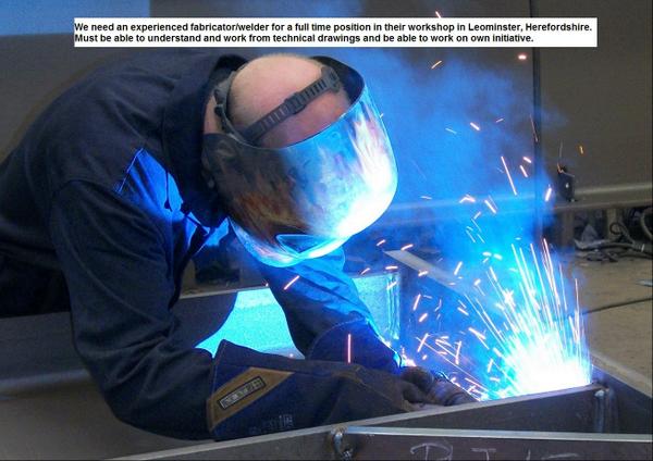 JRCLtdUK's tweet photo. Wanted: fabricator/welder, full time, must understand &amp; work from technical drawings  #fabricator#welder http://t.co/hhXkySRf2N