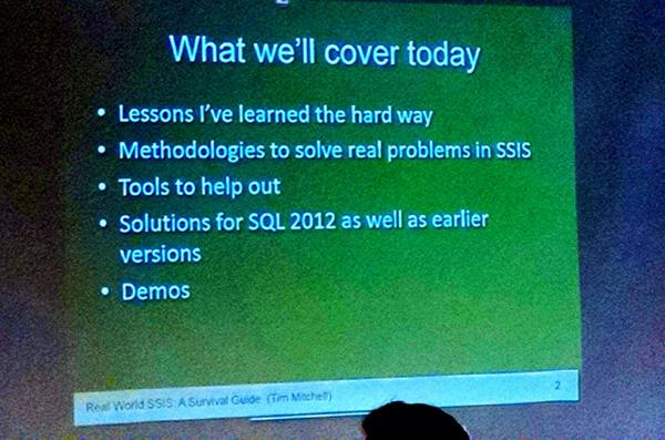 MHTechCon's tweet image. @Tim_Mitchell beginning full day session on Real World SSIS #MHTechCon