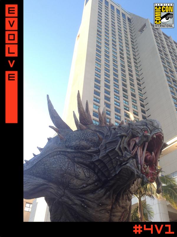 EvolveGame's tweet photo. Want to play #EvolveGame at #SDCC today? No con badge required at the @Xbox Gaming Lounge! Follow Goliath... http://t.co/Y7m9EVSgTn