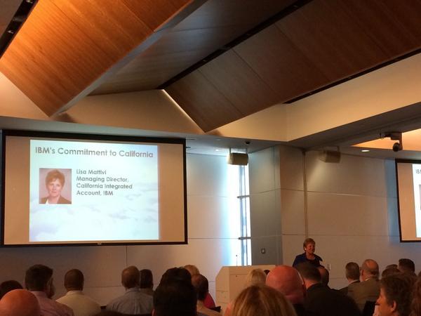 Lisa Mattivi from <a href="/ibm/">IBM</a> now talking about their role in #CalCloud