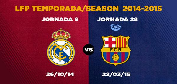 FCBarcelona's tweet photo. First R.Madrid v @FCBarcelona, October 25-26 at the Bernabéu
http://t.co/SaCQwatECO RT to support Barça! #classicFCB http://t.co/scTC1LPfh2