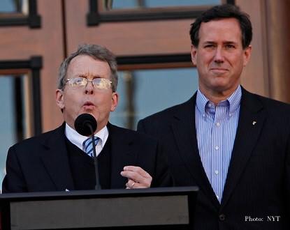 ForwardFalcon's tweet image. Careful @mikedewine8, standing that close to Rick you're gonna get covered in Santorum. #GoogleProblem