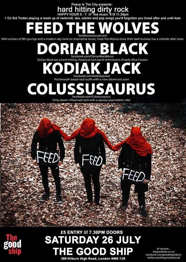 FeedTheWolvesuk's tweet image. We will we playing this Saturday, with some other good rock bands, pop on down