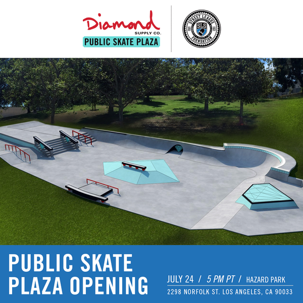 robdyrdek's tweet photo. Please join @NickyDiamonds and myself today today at 5PM for the new @diamondsupplyco Hazard Park plaza opening! http://t.co/bbGdI999Hz