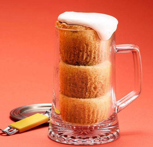 Mmm... frosty, refreshing cupcake beer!
