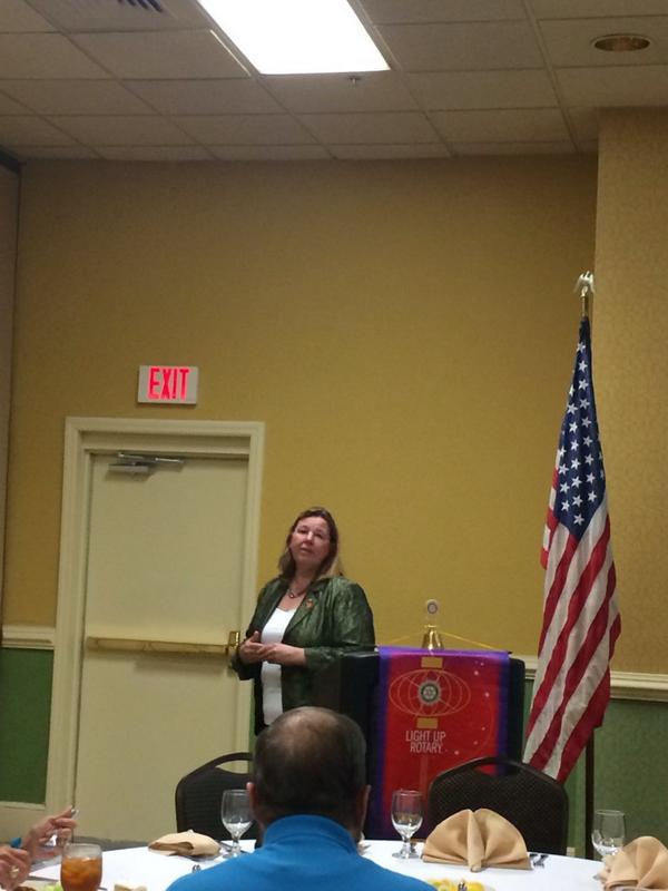SoPointRotary's tweet photo. Southpoint member Cynde giving a presentation on polio yesterday. Please visit http://t.co/0ceuybEpdV for more info! http://t.co/vkyqDtlzb6
