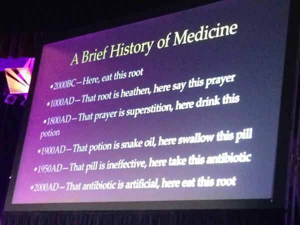 claudiaalick's tweet image. A brief history of medicine from Dr. Donald Warne @tedxfargo