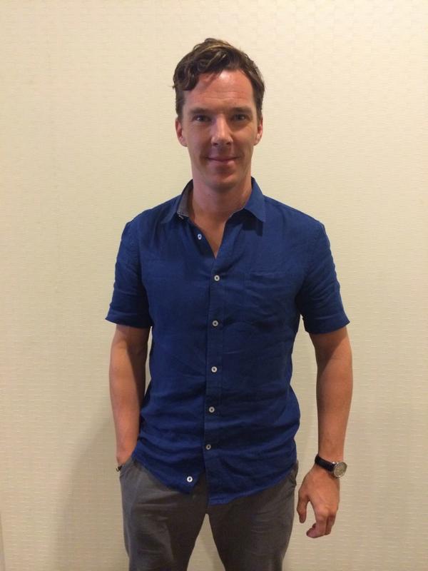 MTV's tweet photo. Benedict Cumberbatch is the most adorable. Watch him on our #SDCC stream: http://t.co/CVM40OLre6 http://t.co/g3mYD8Dv0C