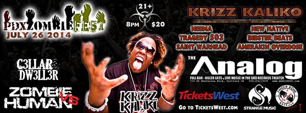 FingerBoneNet's tweet image. Sat 7/26 #PDX @KrizzKaliko of @StrangeMusicInc @SaintWarhead @Tragedy503 @KNOTHEADTV @amerakin_od @ @AnalogPortland!