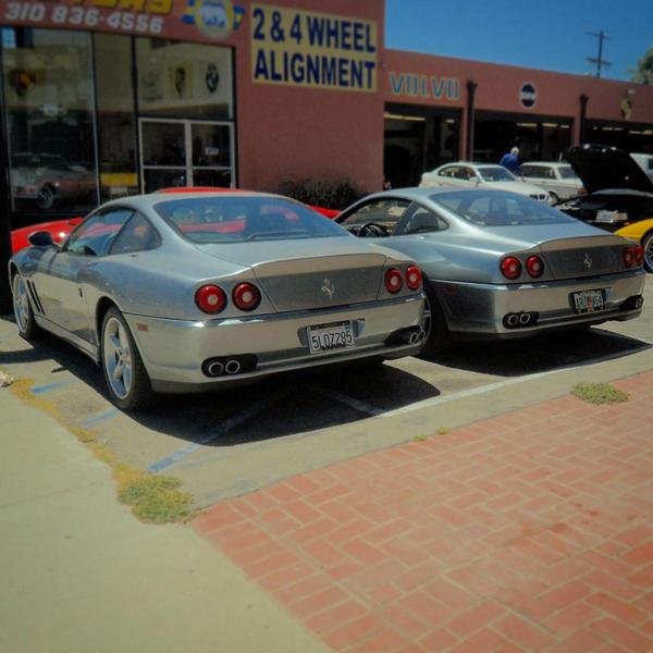 ExotiCarCentral's tweet image. Check out these cute twin I found today ;) Ferrari F550s. #Ferrari #prancinghorse