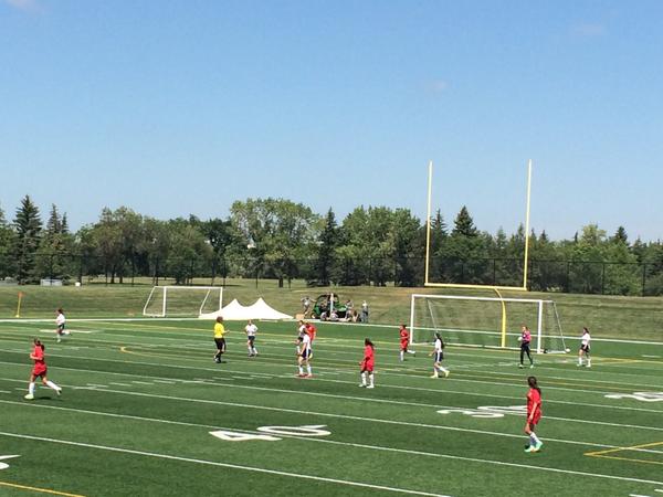 U16 Female #soccer vs. NWT this morning. <a href="/OntNAIG/">NAIG Team Ontario</a> Team Ontario won six-zero! Wow! Great job girls! #NAIG2014