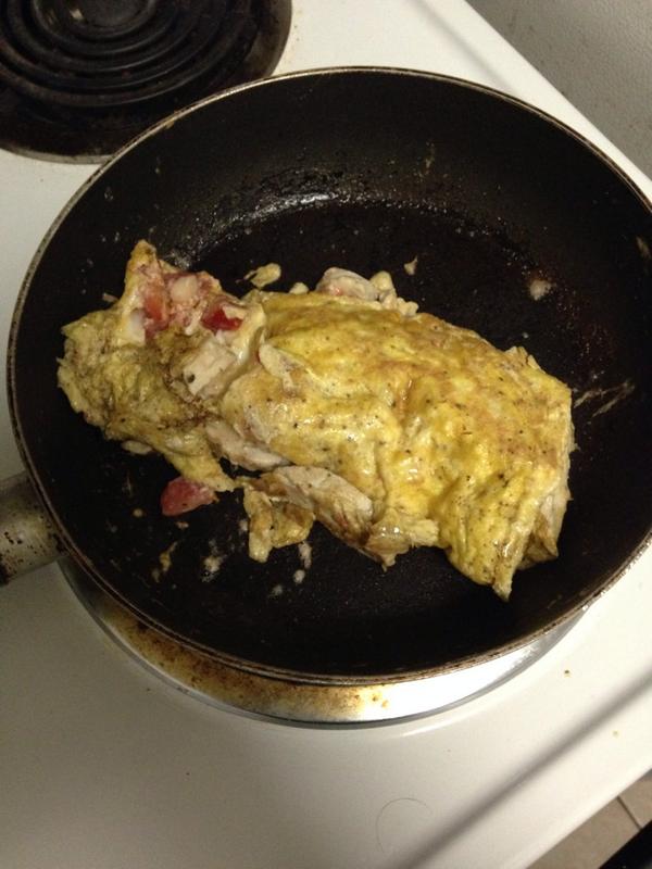 I can make a pizza from scratch, and can make lasagna out of zucchini but I can't make a Freaken omelet