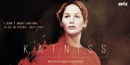 mgmplus's tweet photo. RT if you love Katniss! Don't miss #CatchingFireOnEPIX tonight at 9pm! http://t.co/AF4Mn0tlS2