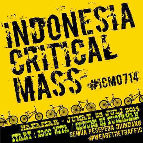 Makassar Juga ada Jumat Ini #ICM0714 Semua Pesepeda di Diundang ajak Teman Biar ramai #WeAreTheTraffic <a href="/SupirPete2/">Supet</a>