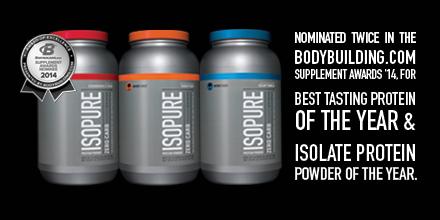 ISOPURECOMPANY's tweet photo. Vote Isopure in the @Bodybuildingcom #SupplementAwards &amp; help us win! http://t.co/mOFo5yZcNS  #VoteIsopure http://t.co/kfMeMJBZBy