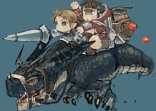 「じわじわと描き進めるドラゴンライダー!(*'∀`*)ムハハハハ 」|🍑エビ桃🍑ﾃｨｱ え08aのイラスト