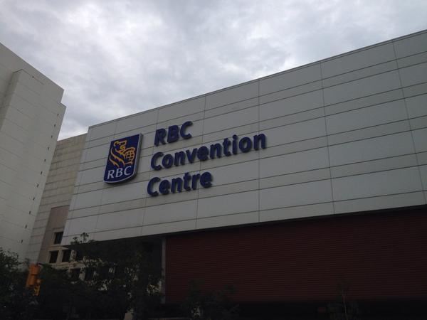 DaninoJe's tweet photo. Already RBC has taken over the convention centre. Hopefully for the best #Winnipeg http://t.co/yICH1SJBFf