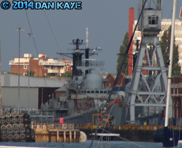 HMSEdinburgh's tweet photo. Here is a photo I took of Edinburgh 4 days ago now. Yesterday Morning at 10am she moved to 14 Dock in the dockyard. http://t.co/MsymPEiaxE