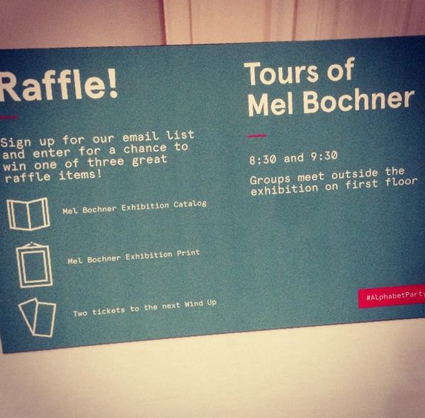 TheJewishMuseum's tweet photo. Tours of Mel Bochner: #StrongLanguage kick off at 8:30 #TheWindUp #AlphabetParty http://t.co/OUUdzZWjg8