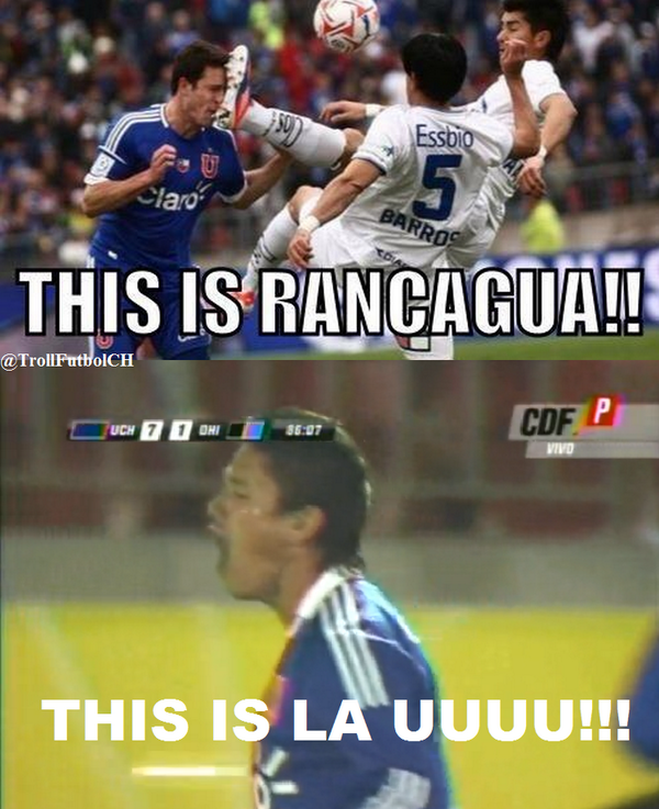 TrollFutbolCH's tweet photo. This is Rancagua???
..
..
THIS IS LA UUUUUUUUUUUUUUUUU!!!!!!!!!!!!!!!!! http://t.co/ETzblzHQib