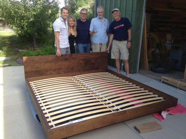 Robert_Donald's tweet photo. The whole crew, standing behind our (almost) finished project, da' bed! http://t.co/4vaoSWgSjY