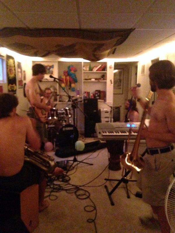 induetimefunk's tweet photo. Shirtless band practice. Hot spell in boulder, if you know what I mean. http://t.co/kS0UryNHqx