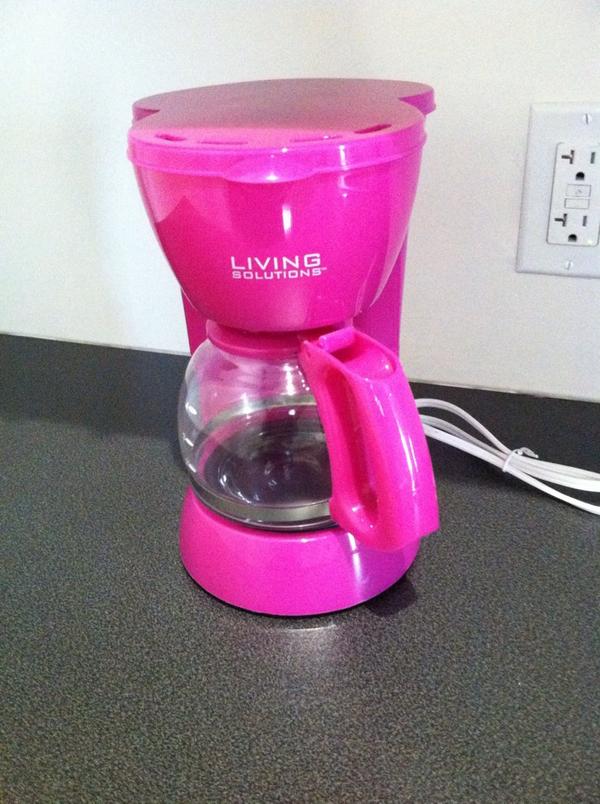 clash's tweet image. We are moving into our new office next week and of course this neon coffee pot was a MUST. Come share a cup?