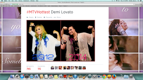 OurHeroDemetria's tweet photo. The retweets on this, OMG 😱👏😄 Shall we keep it going? 😉👍 https://t.co/mczCCUi2xF #MTVHottest Demi Lovato http://t.co/rns0tGoGZ6