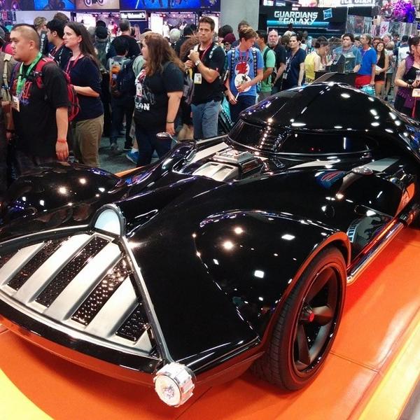 LemonHeavenSD's tweet photo. #darthvader car at #comiccon #sdcc . #starwars  #thisisnotthepostyouarelookingfor http://t.co/dxzMXcISzP