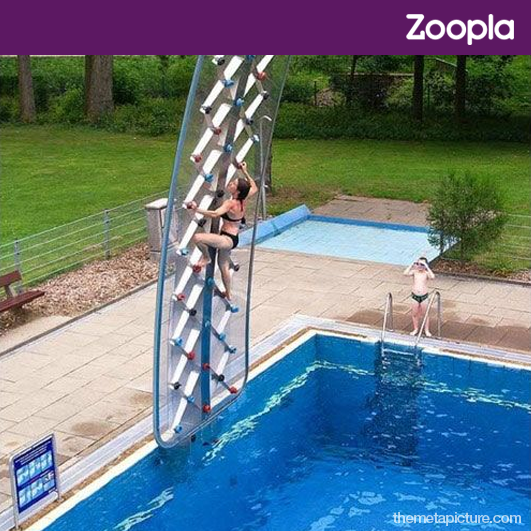This swimming pool climbing wall is genius! zo.op.la/ZgCHyS #FridayFun